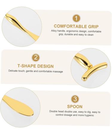 3ST Eye Massage Device | Multi-Functional Makeup Applicator & Skin Care Tool | Zinc Alloy Cream Spoon & Massage Pin - Buy Online on GoSupps.com