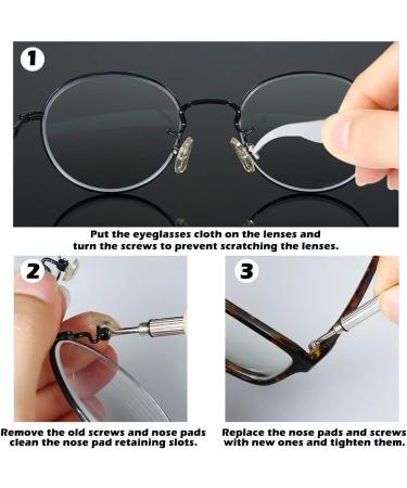 Wwyssz Glasses Repair Set - 12 Styles 60 Silicone Nose Pads 80 Screws & Tweezers for Eyeglasses & Sunglasses - Buy Online on GoSupps.com