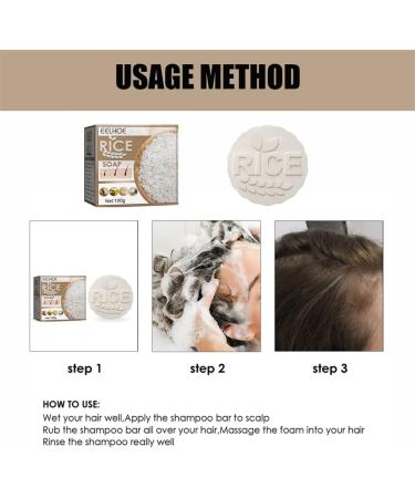  HADAVAKA 2in1 Rice Shampoo Bar Rice Shampoo Bars For Hair Growth Hair Loss Oil Control Shampoo Soap For Hair Growth Rice Water Shampoo And Conditioner For Hair Growth For Hair Growth (1) - Buy Online on GoSupps.com