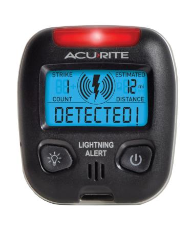 AcuRite 02020 Portable Lightning Detector Black, 2L x 1W x 2H