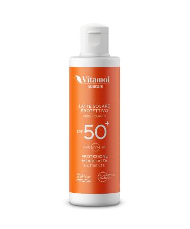 Vitamol Vitamol Very High Sun Protection SPF 50+ Sunscreen Lotion for Face and Body protecting against UVA and UVB rays. No white cast. Water resistant.