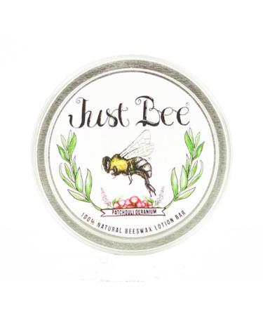 Just Bee 100% Natural Organic Naturally Gathered Beeswax Lotion Bar (Patchouli Geranium) - Buy Online on GoSupps.com