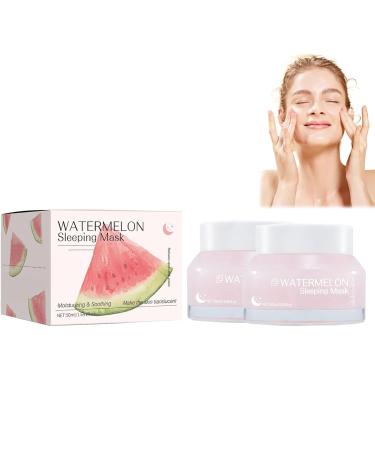 Black Tea 2 pieces watermelon sleeping mask watermelon night mask watermelon glow night mask watermelon sleeping mask moisturizing refines pores for smooth skin for all skin types