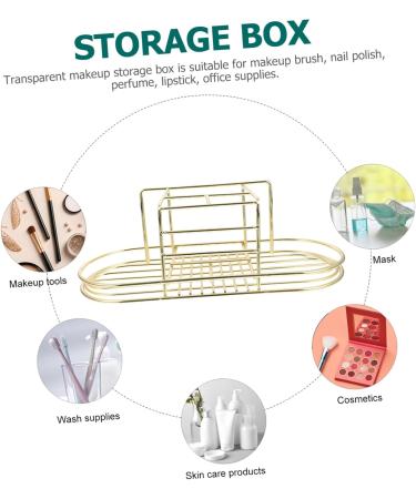 Cabilock 2-Pack Toothbrush Holder & Dispenser - Wall-Mounted Toothpaste Organizer - Stylish Golden Bathroom Accessory (28x11.5x9cm) - Buy Online on GoSupps.com