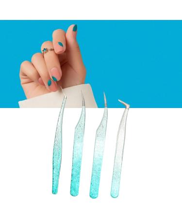 Pinchette Eyelash Extension Tweezers - Stainless Steel Fine Tip Tweezers for Nail Art | Galvanized Precision Tools for Men & Women - Buy Online on GoSupps.com