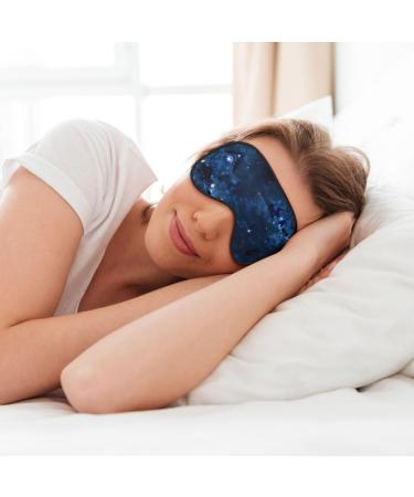 Blue Galaxy Print Soft Eye Mask for Sleep Mask Sleep Eye Mask for Women Men Sleeping Sleeping Travel
