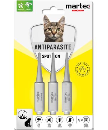 Martec Pet Care Spot On for Cats | 9x1ml | 13.5 Months Flea Mite & Tick Protection | Vegetable-Based | For Cats 4 Months+ - Buy Online on GoSupps.com