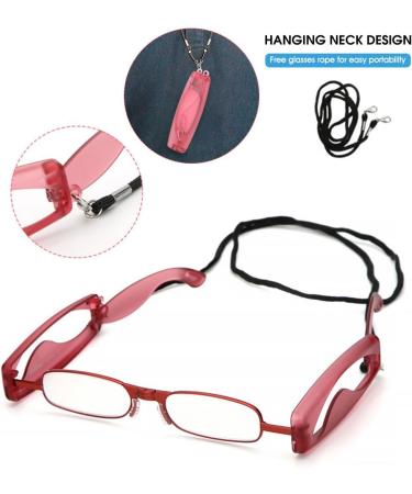 Vevesmundo Foldable Reading Glasses - Compact Anti-Blue Light Glasses for Men & Women - Purple 2.0X - Portable & Stylish - Buy Online on GoSupps.com