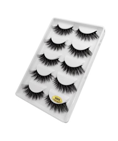UAMOU Lashes 10/20/50/100 Boxes Mink Eyelashes 5 Pairs Natural False Eyelashes Thick Fluffy Faux Cils Lashes In Bulk G6 Cheerfully (Color : G603S Size : 20 boxes)