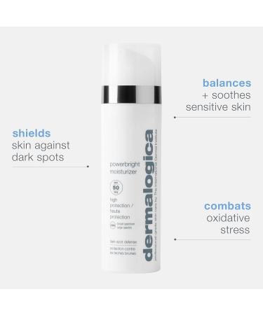 Dermalogica Powerbright Moisturizer SPF 50 | Dark Spot Defense with Niacinamide & Hyaluronic Acid | 1.7 Fl Oz - Buy Online on GoSupps.com