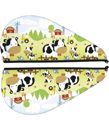 Hair Towel Wrap - Quick-Dry Hair Turban with Button | Farmfield Cute Animals Design - Buy Online on GoSupps.com
