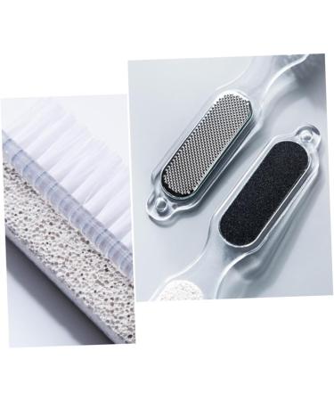 minkissy 4 1 Feet Scrubber Dead Skin Metal Scraper Nail Scraper Foot Pumice Stone Heel Pumice Stones Metal Scrubber Pumice Stone for Feet Stain Removal Fingernail Kit Bristles Smooth - Buy Online on GoSupps.com