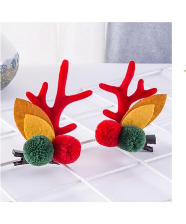 Christmas New Antler Plush Hairpins Christmas Reindeer Antlers Hair Clips Christmas Hair Accessories Cute Reindeer Antlers Hair Clips Hairpins with Deer Horn Ears Christmas Hairpin (A) - Buy Online on GoSupps.com