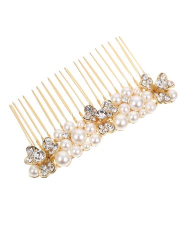 MAGICLULU Alloy Rhinestone Hair Comb Wedding Hair Comb Rhinestone Headpiece for Women Rhinestone Hair Clips Bridal Hair Pin Wedding Bridal Hair Comb Tiara Crystal Pearl Bride Rhinestones