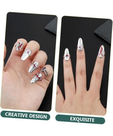 Beaupretty 3 Sets Nail Ring Rings Ring for Jewels for Nails Ring Jewelry Finger Tip Ring Finger Rings Jewelry for Rings for Girl Rings Ring for Women White Zinc Alloy - Buy Online on GoSupps.com