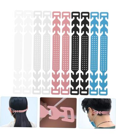 Magiclulu 20-Piece Mask Ear Strap Hooks & Buckles - Black & White Color Extensions for Comfortable Wear - International Shipping Available - Buy Online on GoSupps.com