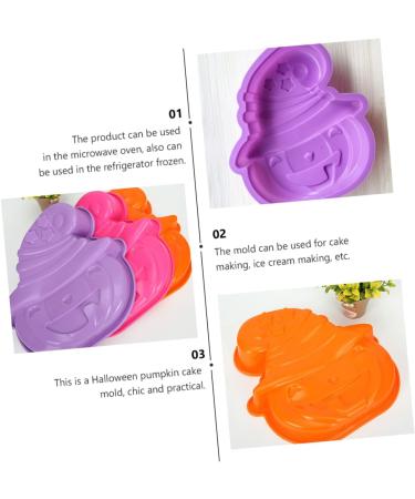 UPKOCH Halloween Pumpkins 2 pcs Baking Color Ice Silicone Pie Mold Tool Molds Pumpkin Pan Chocolate Halloween Cube Trays - Buy Online on GoSupps.com