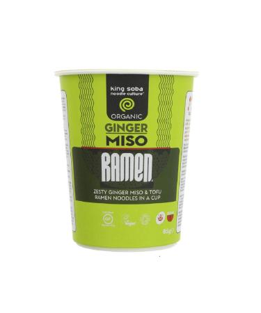 King Soba Noodle Culture King Soba Ramen Cup with Organic Ginger Miso 85g