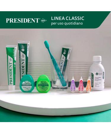  President President KIT 4 CLASSIC TOOTHPASTE for daily use. Anti-plaque anti-cavity freshening and anti-halitosis action. With plant extracts of lemon balm sage and chamomile. RDA 50. 4 x 75 ml - Buy Online on GoSupps.com