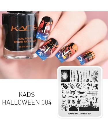 Kads Halloween Nail Stamping Plate Kit - DIY Pumpkin & Bat Nail Art Stencils (HA004 CH004) - International Shipping Available - Buy Online on GoSupps.com