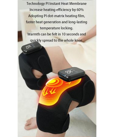 Heated Knee Massager with Vibration & Heat | 3-in-1 Leg & Elbow Pain Relief Pad | Best for Knee & Ankle Injuries - Buy Online on GoSupps.com