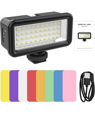 FitStill Underwater Dive Light - 40 LED High Power Video Light 131ft Waterproof - For GoPro, Canon, Nikon, Pentax, Panasonic, Samsung Cameras - Buy Online on GoSupps.com