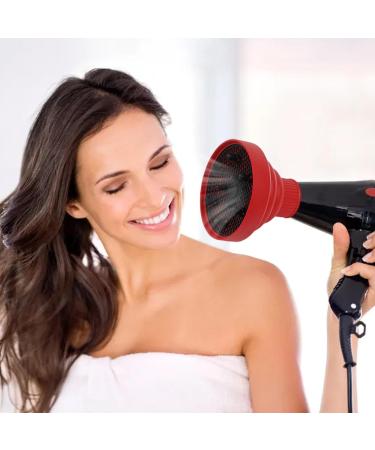 Pzuryhg Hair Dryer Vent Hood | Foldable Silicone Blow Dryer Attachment Heat Resistant Soft Blow Dryer Accessory Multifunctional Hair Styling Supplies for Girls red - Buy Online on GoSupps.com
