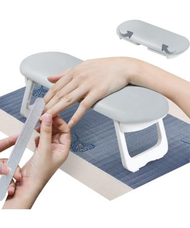 A.B Crew Foldable Nail Manicure Stand with Mat Nail Polish Hand Rest Nail Art Hand Pillow Nail Arm Rest Cushion for Home Nail Salon