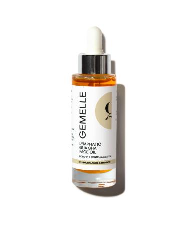 GEMELLE Lymphatic Gua Sha Face Oil | 6x Award Winner | Detox Plump Balance Hydrate | High-Altitude Rosehip Centella Asiatica & More! | Paraben-Free Luxury Natural Skin Care 30ml 30 ml