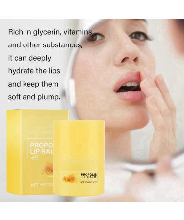 Honey Lip Butter Propolis Lip Cerin Honey Bee Lip Butter Lip Balm Stick Scented Lip Balm Hydrating Overnight Lip Balm & Mask Lipstick Deeply Nourishes and Softens Lip Lip Moisturizer Honey Lip Balm - Buy Online on GoSupps.com