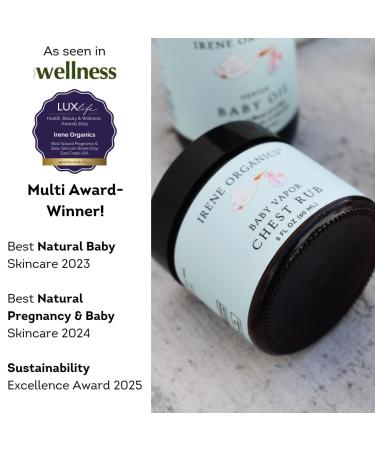 Irene Organics Organic Baby Vapor Chest Rub Clean Vapo Rub Made with Non Toxic Ingredients Organic Cough & Congestion Relief Balm Safe Natural Eucalyptus & Lavender Rub for Newborns & Kids 2 Ounce (Pack of 1) - Buy Online on GoSupps.com