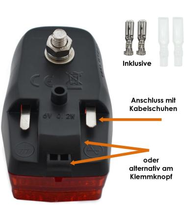 Buy NEAN LED Bicycle Dynamo Rear Light | STVZO Approved Reflector & Parking Light | 7 Candela Red Outdoor Reflector Lamp - Buy Online on GoSupps.com