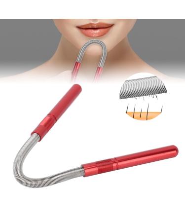 Spring Bend Epilator | Feather Hair Remover Tool | Stainless Steel Facial & Makeup Cleaner (Red) - Shop Internationally - Buy Online on GoSupps.com