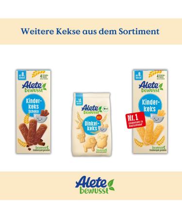 Alete Consciously Children's Butter Biscuit | 8+ Months | Handy Packed Snack | 12 x 180g GroÃ-Pack - Ideal for On-the-Go - Buy Online on GoSupps.com