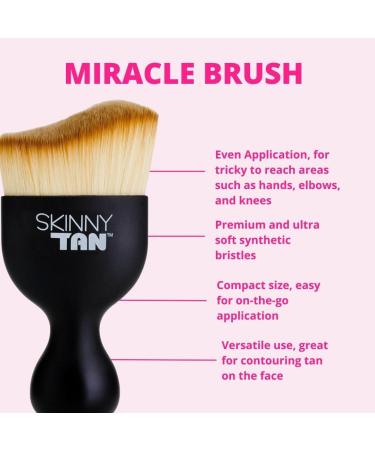 Skinny Tan Miracle Brush - Body Buffing for Streak-Free Self Tanning on Hands, Feet & Face - Buy Online on GoSupps.com