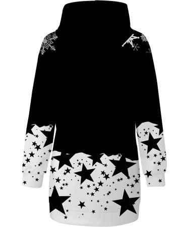 Hanxiulin Women's Christmas Hoodie Dress - Oversized Long-Sleeved Sweatshirt with Print for Autumn Winter - XL - Buy Online on GoSupps.com