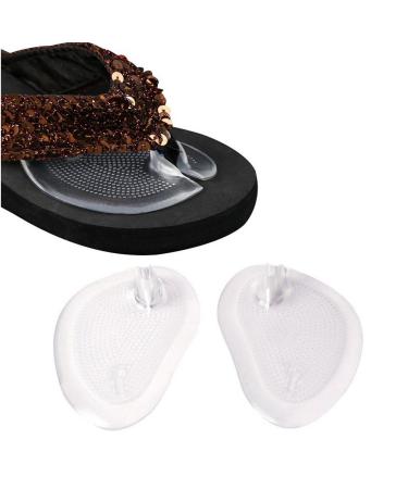 2Pairs Silicone Gel Sandal Thong Protectors Toe Guards Cushion Flip-Flop Non-Slip Forefoot Pads Pain Relief Inserts Foot Protector Metatarsal Pads