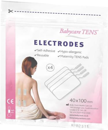 Babycare TENS Replacement Electrodes 40x100mm - Maternity/Labour TENS Pads (Pack of 4) - Buy Online on GoSupps.com