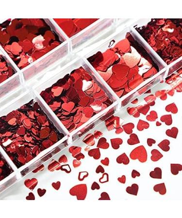 JMEOWIO Red Heart Nail Glitter - Valentine's Day Nail Art Accessories for Women & Girls | Shop Internationally! - Buy Online on GoSupps.com