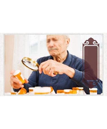 Magnifiers Hand-Held Magnifying Glass with Handle Gold 10 Times Maximum Size Lighting Reading Magnifier Comfortable Anniversary - Buy Online on GoSupps.com