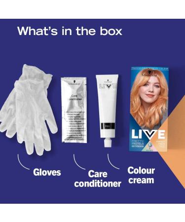 Schwarzkopf LIVE Pretty Pastels Peach Copper Hair Dye - Semi-Permanent, Lasts Up To 8 Washes - Buy Online on GoSupps.com