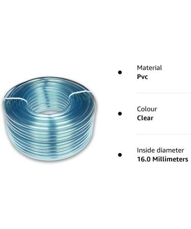 16mm Inside Diameter x 19mm Outside Diameter 5 Metres Clear PVC Flexible Flexible Vinyl Pipe Water Hose Fish AQAURIUM Pond AIR TUBING Food Grade - PENTECH MOULDING CO LTD - Made in England - Buy Online on GoSupps.com