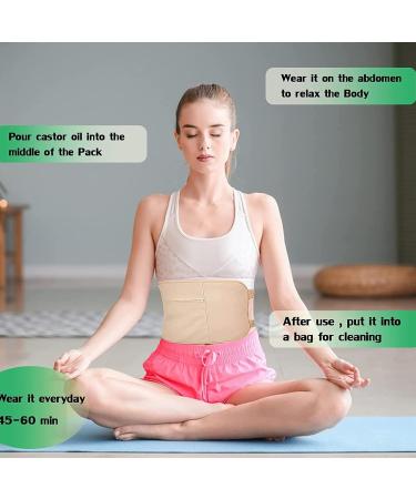 Castor Oil Waist Wrap - Reusable & Washable Leak Protector | Skin Color Button Waist Neck Pack for Pain Relief - Buy Online on GoSupps.com