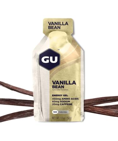 GU Energy Original Sports Nutrition Energy Gel, 24-Count, Vanilla Bean