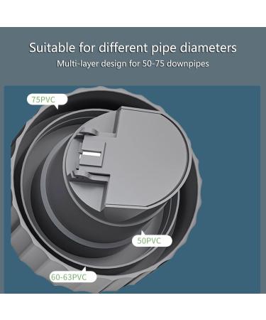 LUOFANG Easy Installation Pipe Seal Versatile Pipe Seal Efficient Pipe Plug Pipe Maintenance Solution Let Space Odors Frees 78*80mm Gray-1 Item - Buy Online on GoSupps.com