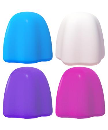 4PCS Self Closing Toothpaste Caps Food Grade Silicone Toothpaste Cap Flower-Shape No-Waste Toothpaste Squeezer Caps Portable Toothpaste Cap Dispenser