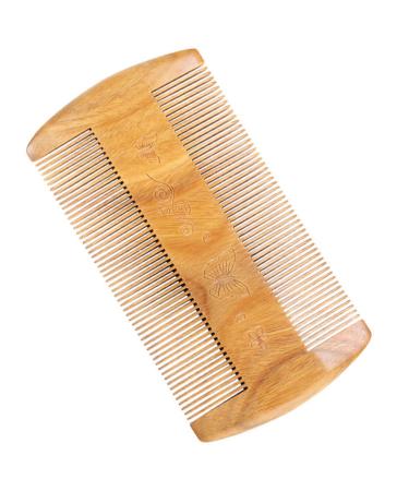 Fomiyes Green Sandalwood Beard & Fur Care Comb for Men - 2-Pack Wooden Bartkamm Travel Combs - Buy Online on GoSupps.com