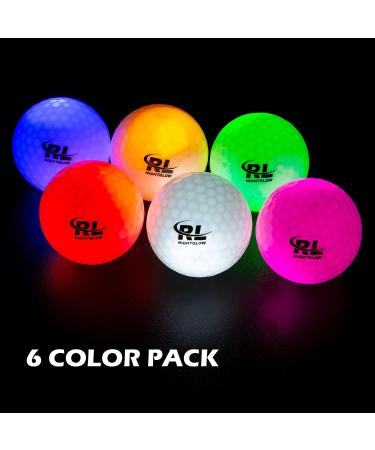 R&L Glow in The Dark Golf Balls - LED Light Up Night Sports Ball (6 Pack) - Bright, Colorful, Durable - Buy Online on GoSupps.com