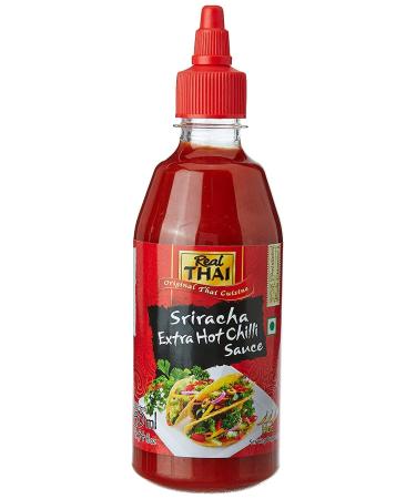 Buy Real Thai Sriracha Extra Hot Chili Sauce - Pack of 2 (430 ml each) - International Shipping Available - Buy Online on GoSupps.com