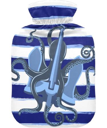 Naanle Stripes Octopus Anchor Hot Water Bottle - 2L Transparent Bed Warmer for Pain Relief & Comfort | Best Heat Therapy Solution - Buy Online on GoSupps.com
